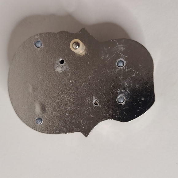 Metal Belt Buckle, Skull and Bones, Rhinestones 3" - Picture 4 of 5